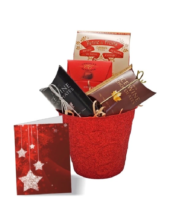 Panier-cadeau de Noël pétillant pour Noël