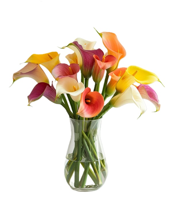 Vibrant assorti de lys calla bouquet pour la décoration intérieure et les cadeaux