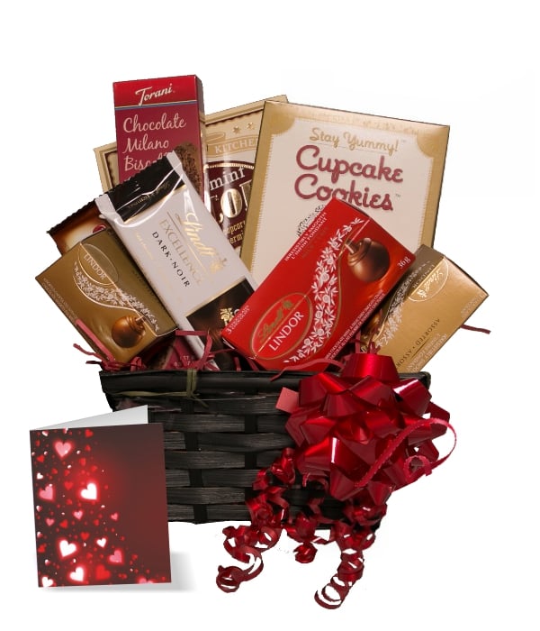 Panier-cadeau de chocolat Lindt Collection de luxe