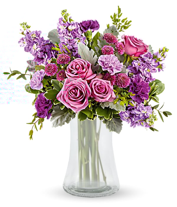Bouquet de fleurs de jardin d’améthyste vibrante