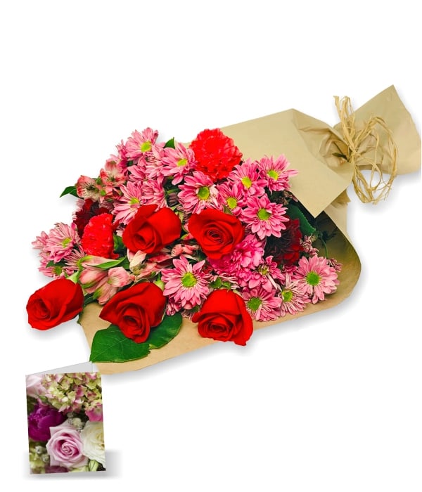 Bouquet de fleurs unique noué à la main pour maman 4