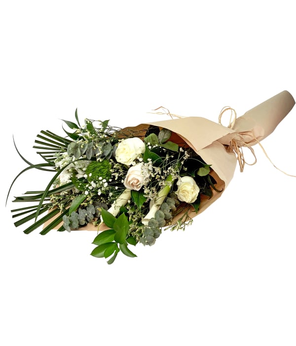 Noué à la main Elegant White Collection 3 Fleur Québec