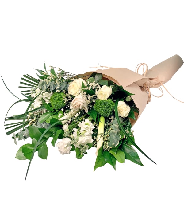Noué à la main Elegant White Collection 4 Fleur Québec