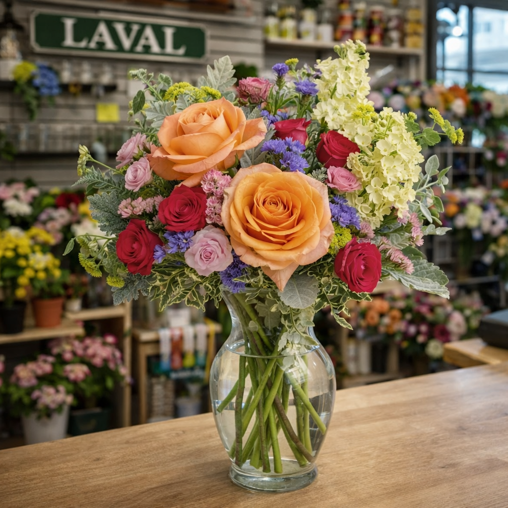Bouquet Élégance Pêche