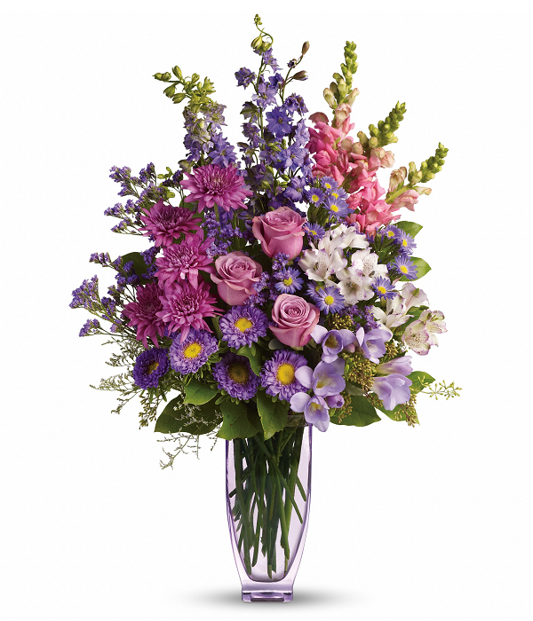 Bouquet "Voler la Vedette" - Roses Lavande - Félicitations Fleur Québec