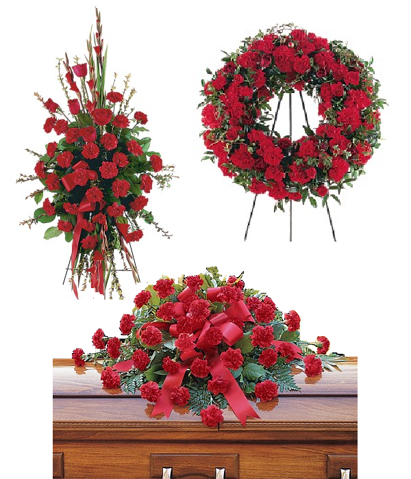 Ensemble de Roses Rouges - Arrangement Funéraire de Sympathie Fleur Québec