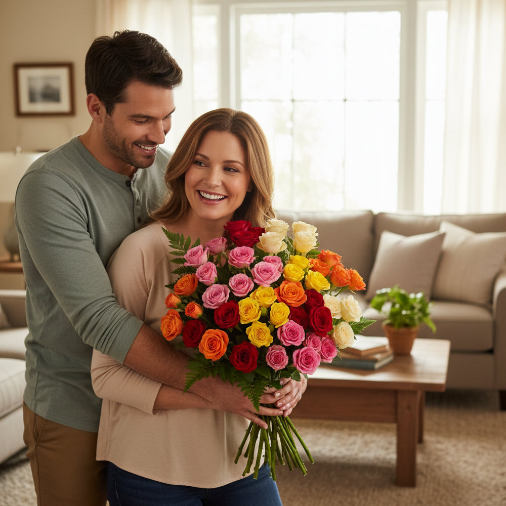 100 roses spray assorties