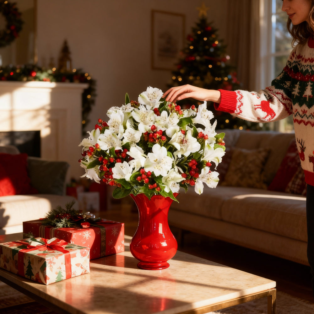 100 fleurs d’Alstroemeria festives (25 Tiges)