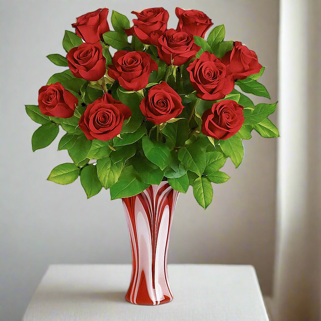 Bouquet de 12 Roses Rouges et Anniversaire Fleur Québec