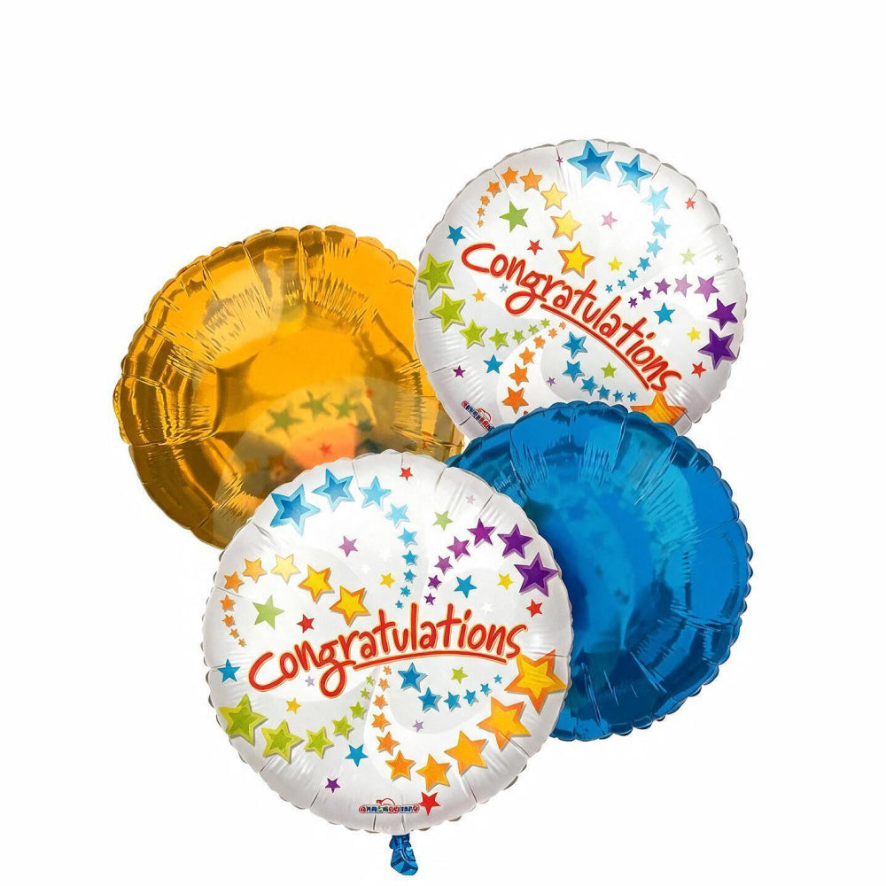 Festive Congratulations Balloon Bouquet - Set of 4