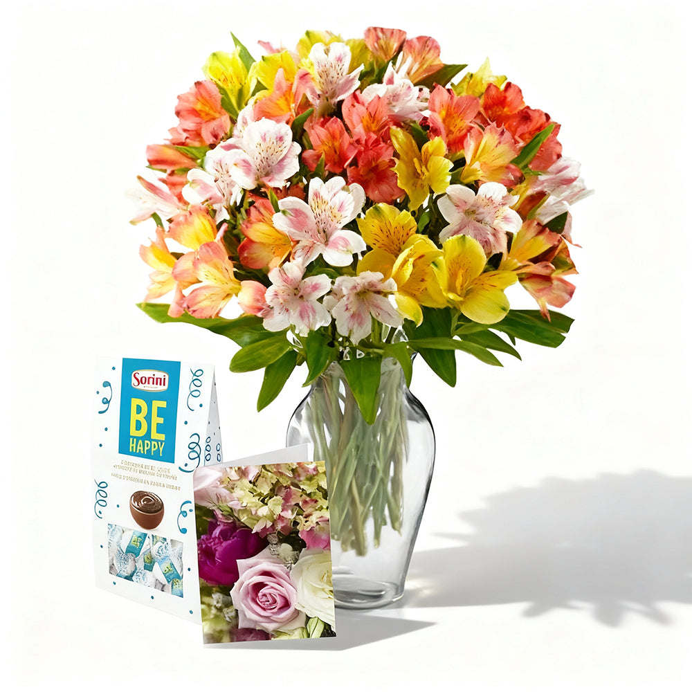 Bouquet of Alstroemeria grape clusters