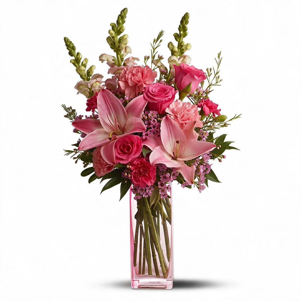 Luxury Bouquet "Charming Lilies" - Cream and White Roses - Wedding