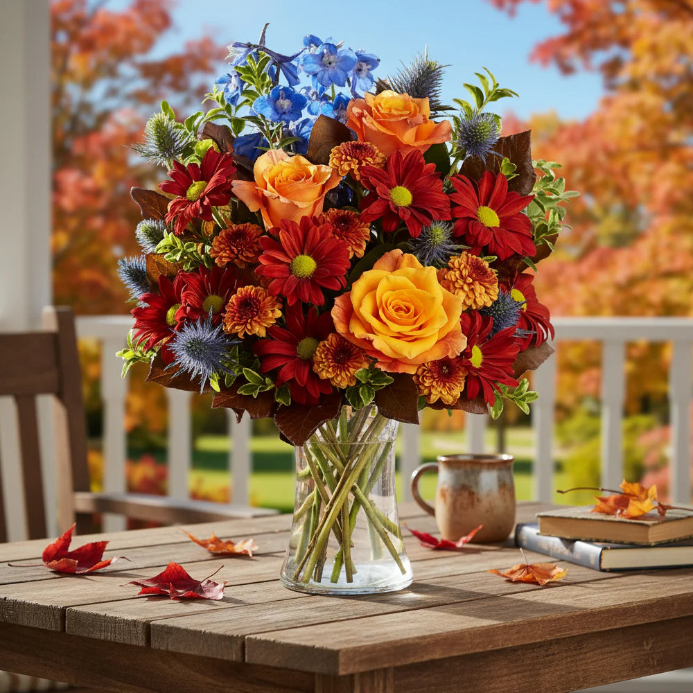 Rustic Autumn Bouquet – Terracotta & Cream Palette