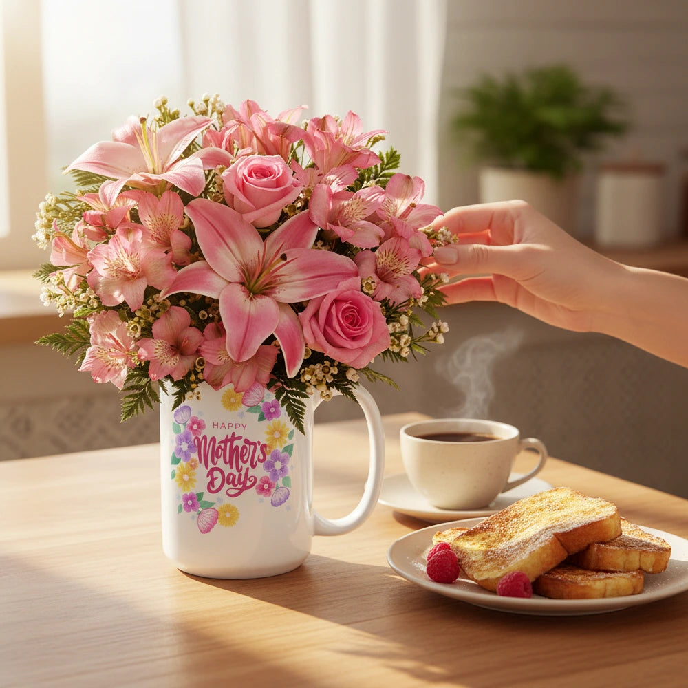 Bouquet "Songe Rosé" - Roses Rosées