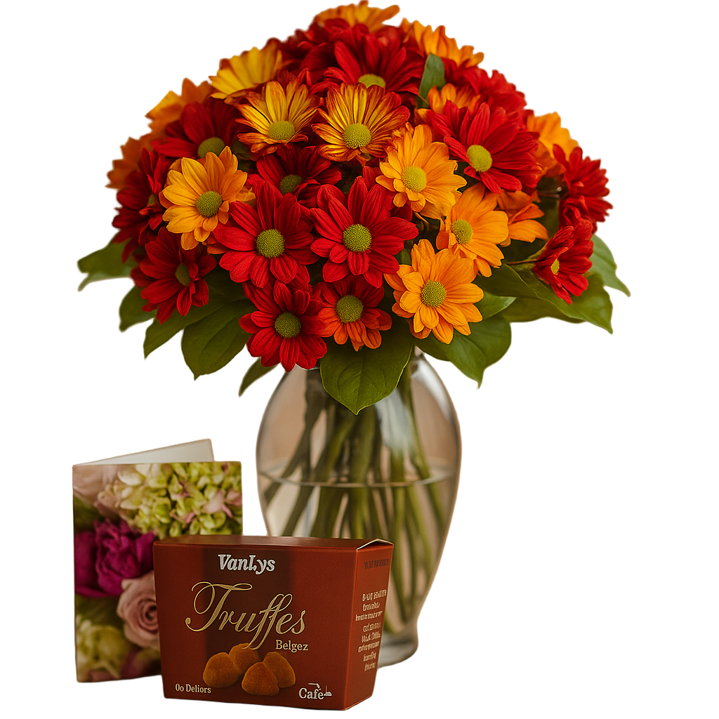 Bouquet 50 fleurs d’automne III– chaleur et gratitude