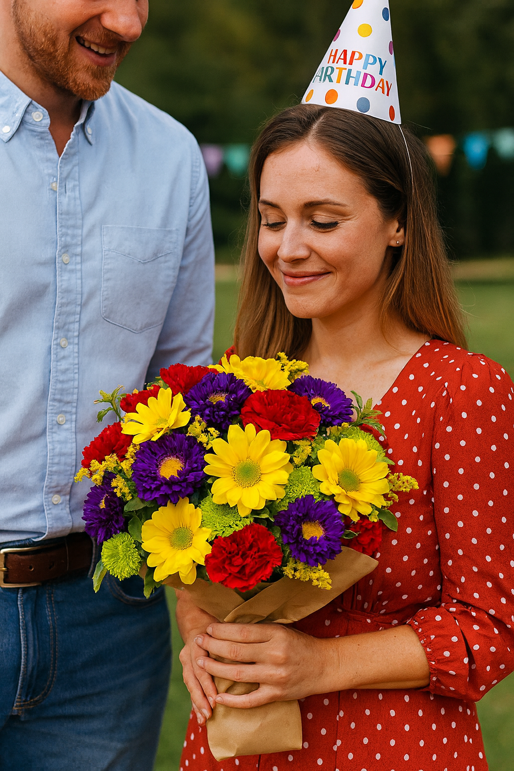 Bouquet de joie vibrant dans un pot Mason