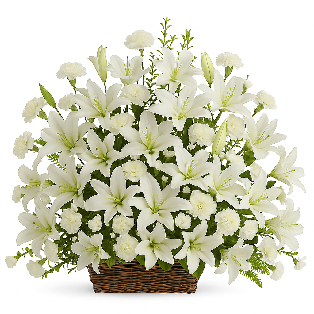 Bouquet de lys blanc serein pour une décoration intérieure tranquille