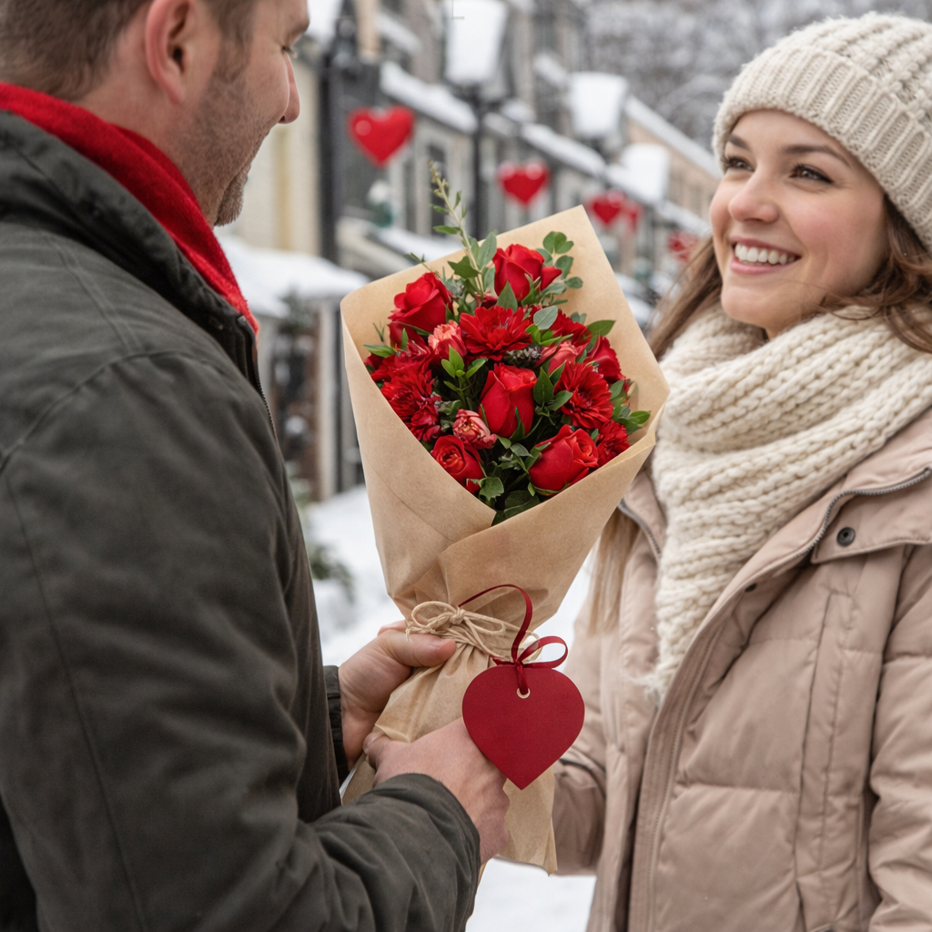 Bouquets noués à la main pour la Saint-Valentin I
