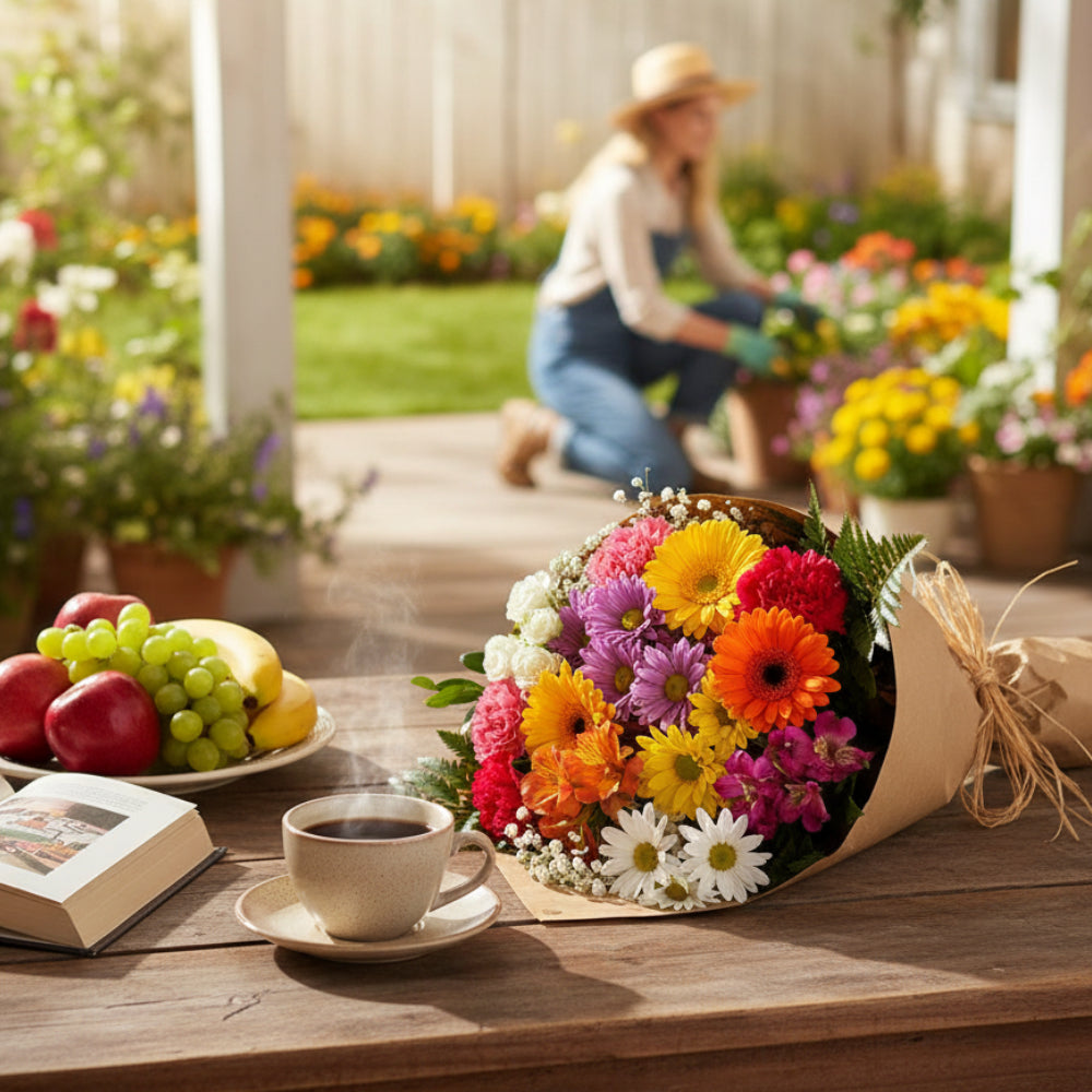 Choix du fleuriste – Couleurs vives