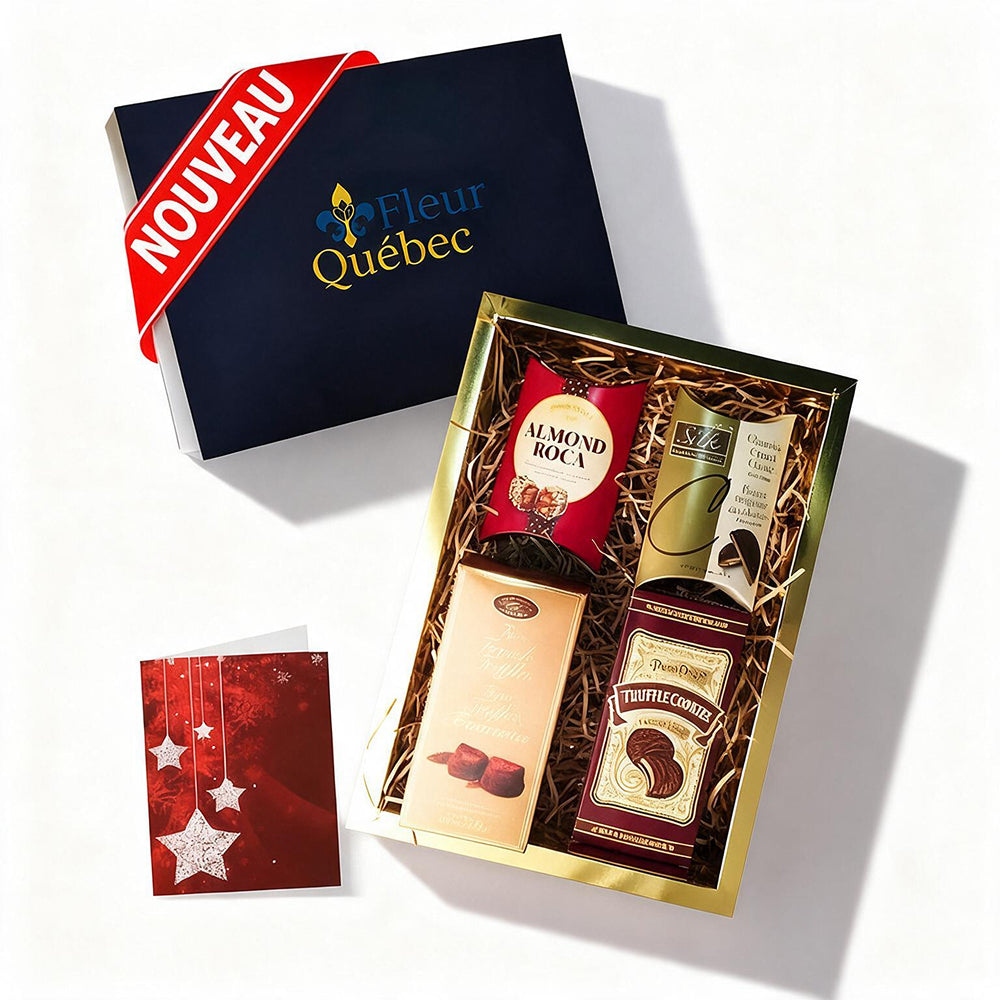 Coffret Cadeau Chocolat Gourmet Luxe Fêtes  Truffes, Roca, Biscuits et Truffe Enrobée