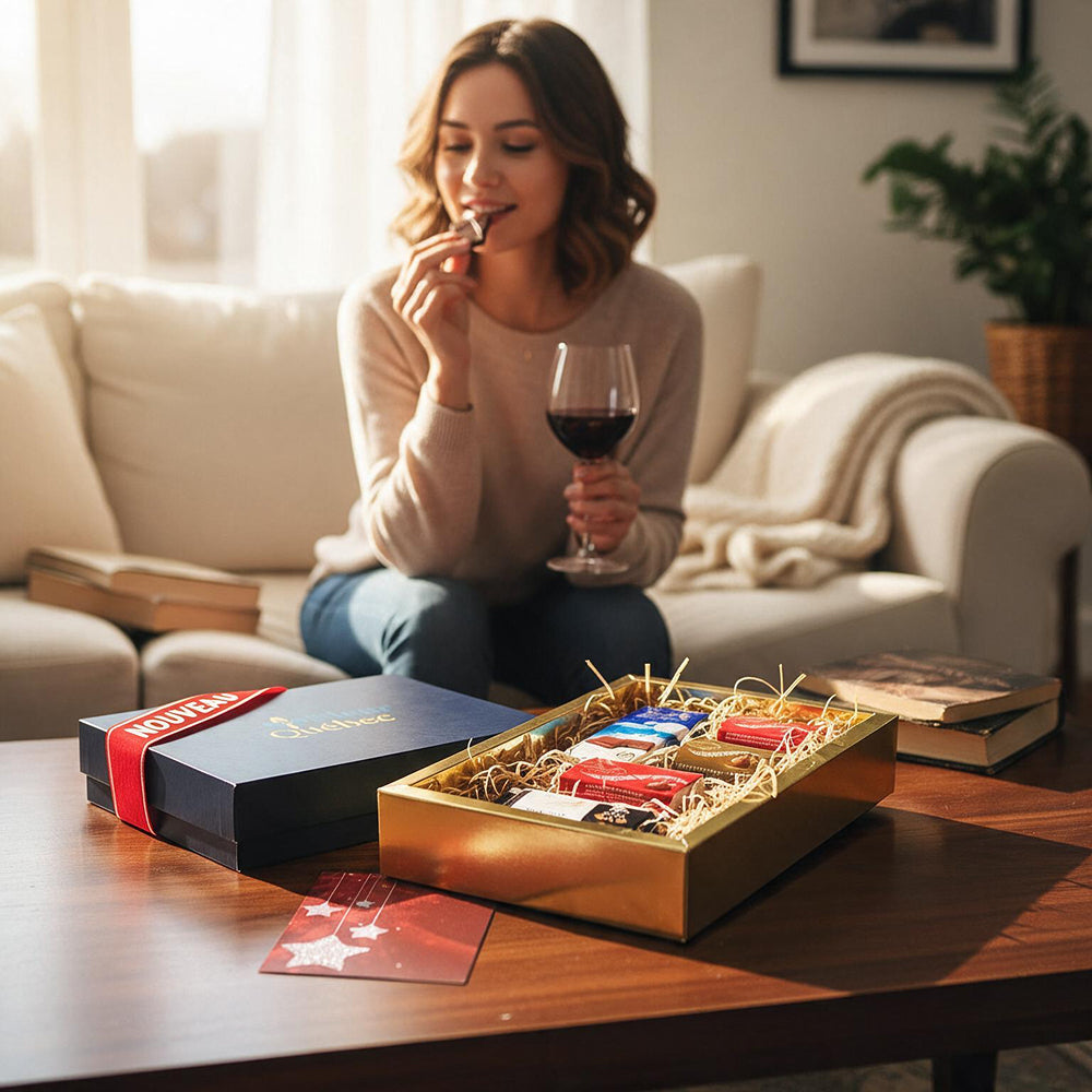 Coffret Cadeau Luxe Chocolat Lindt – Assortiment de 5 Chocolats Exquis pour les Fêtes
