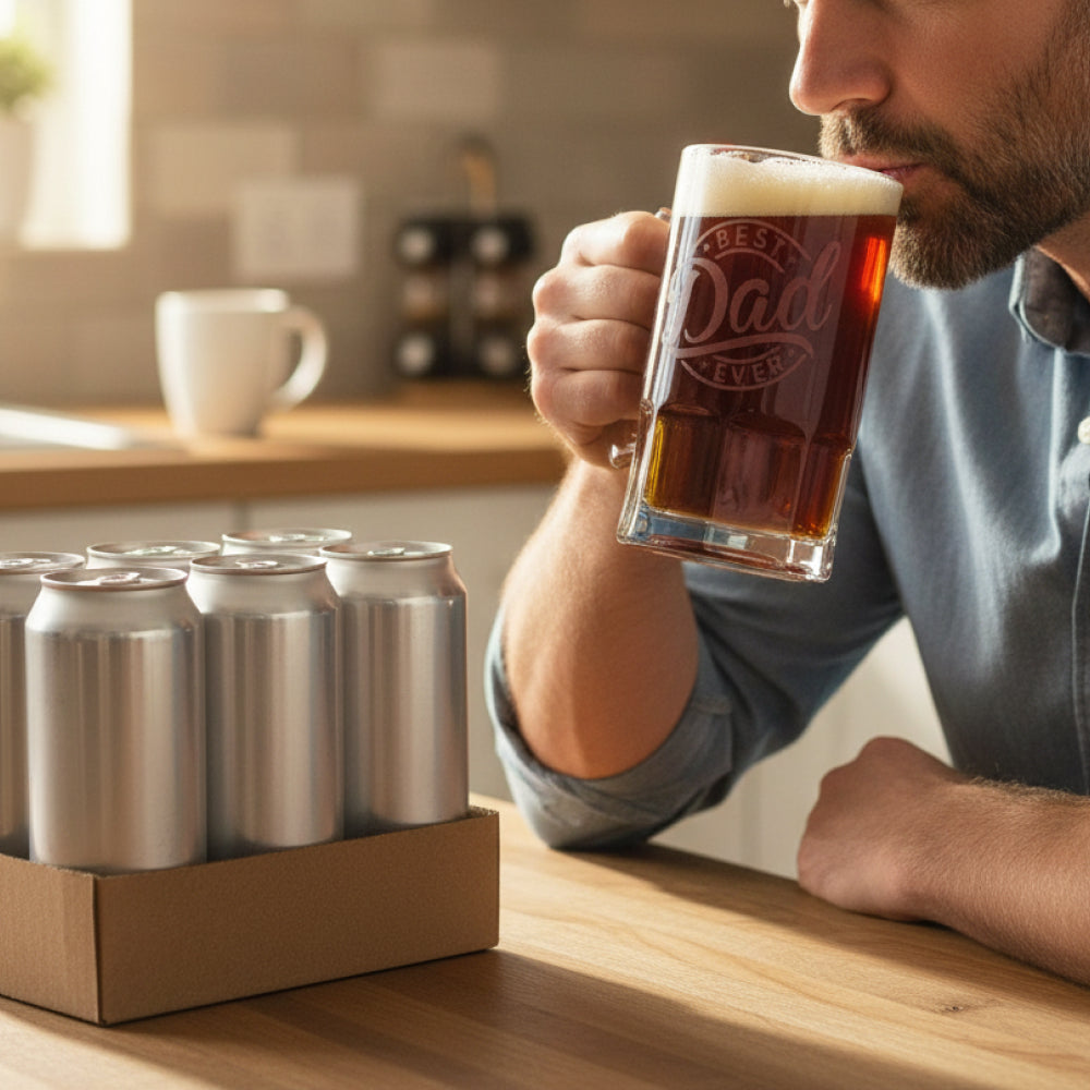 Father's Day beer gift set with mug combo