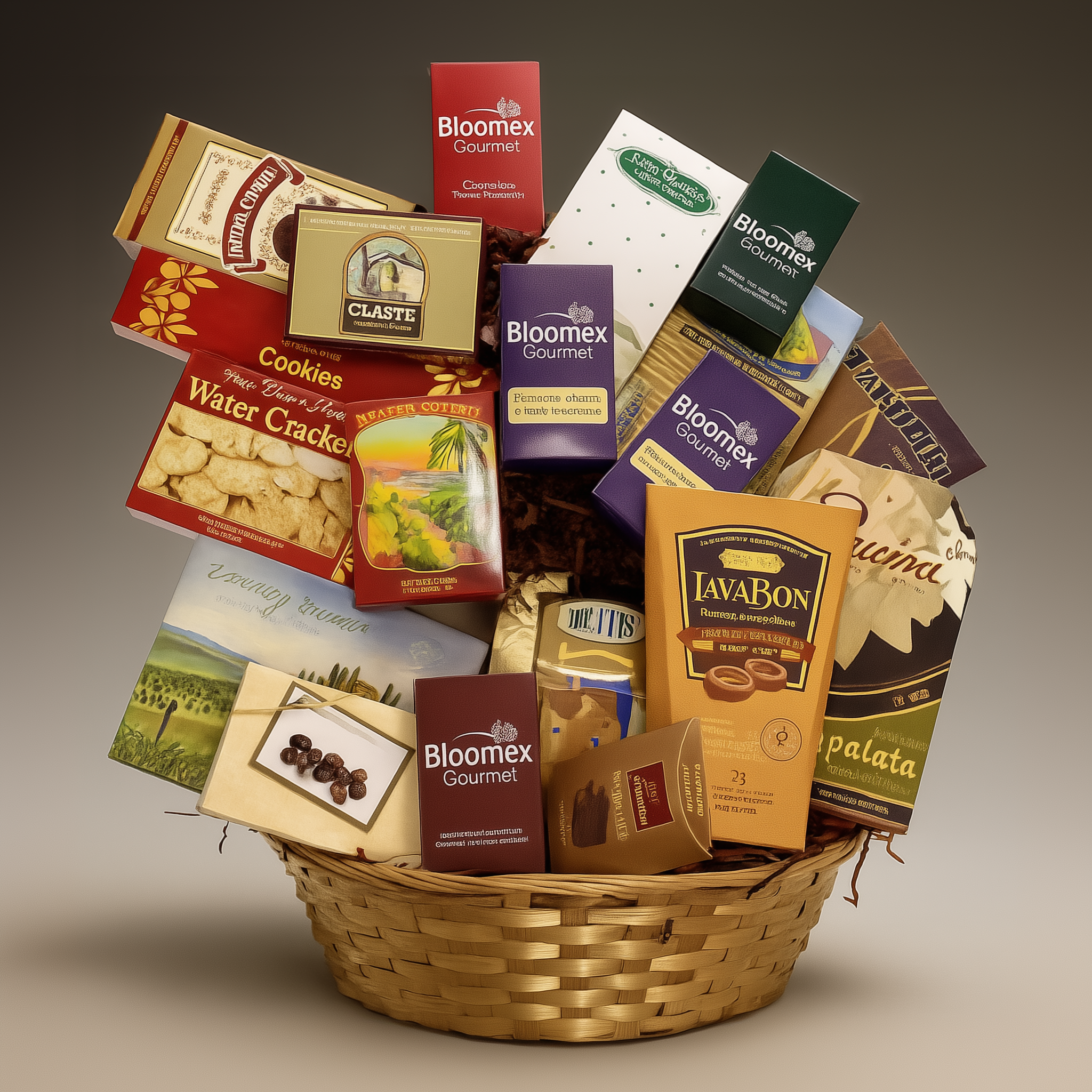 Panier Cadeau Suprême - Chocolats, Biscuits et Gaufrettes - Toutes Occasions