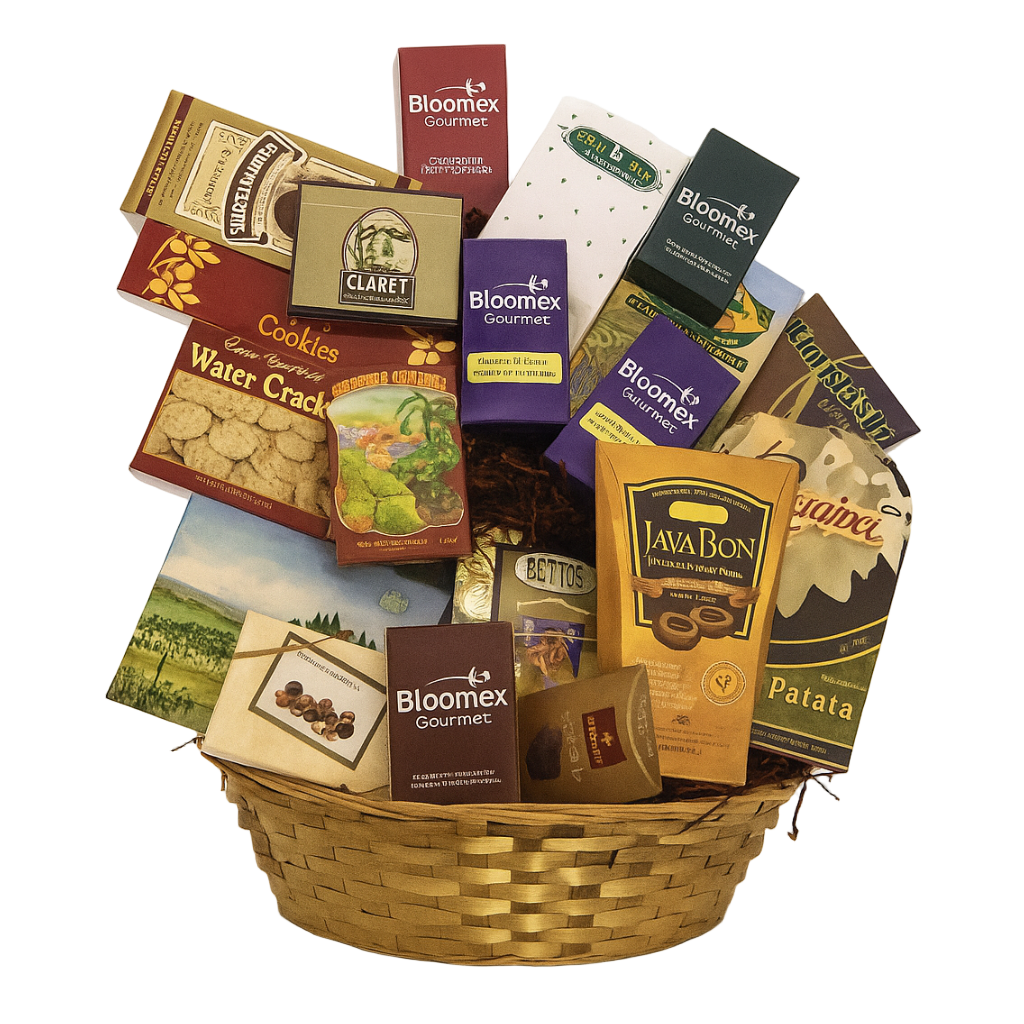 Panier Cadeau Suprême - Chocolats, Biscuits et Gaufrettes - Toutes Occasions