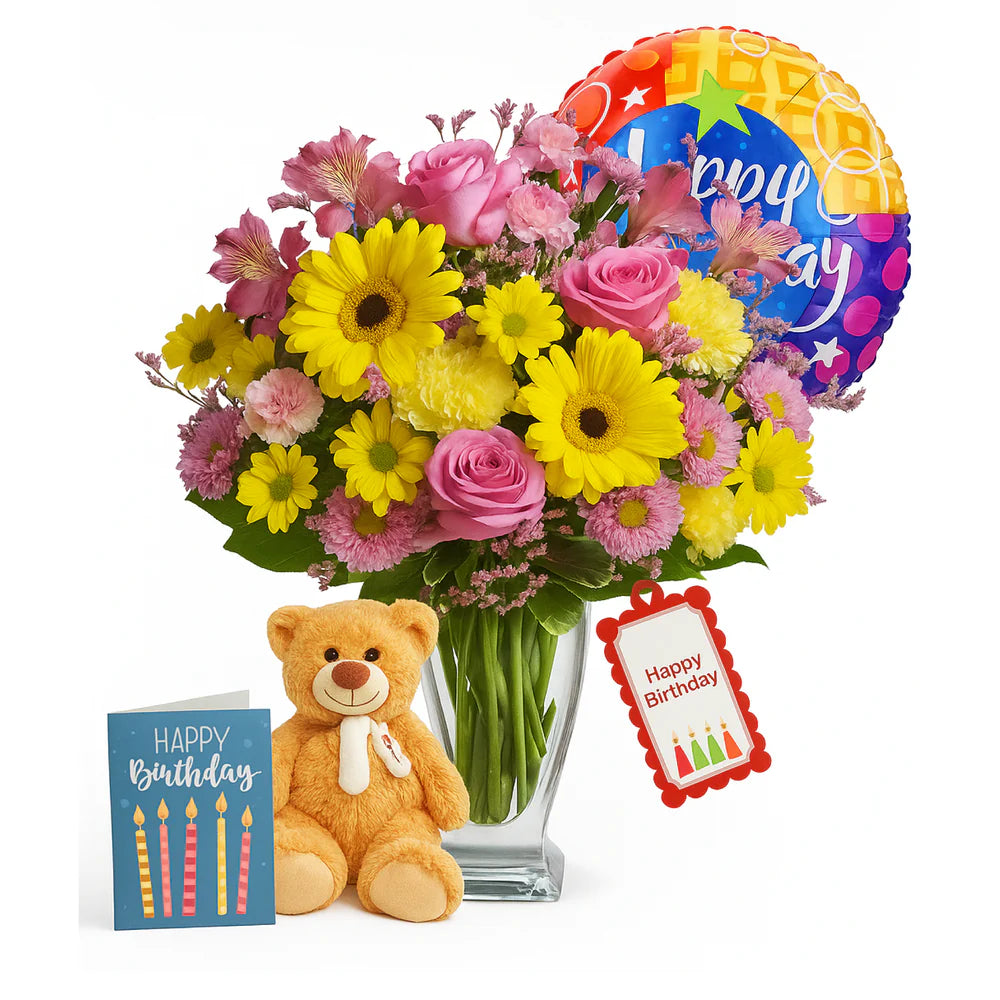 Ensemble "Collection de Créateurs" pour Anniversaires III: 24 tiges de fleurs assorties