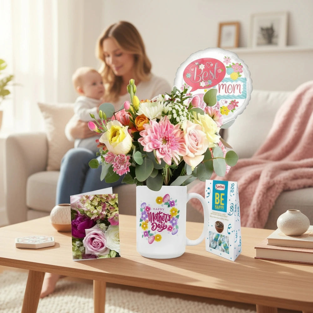 Tasse et Fleurs Fête des Mères IV Collection Créateur