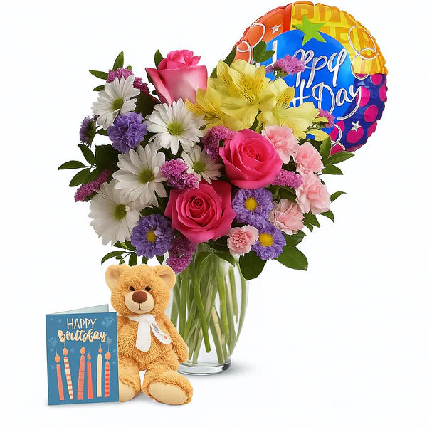 "Designer Collection" Birthday Set I: 12 assorted flower stems