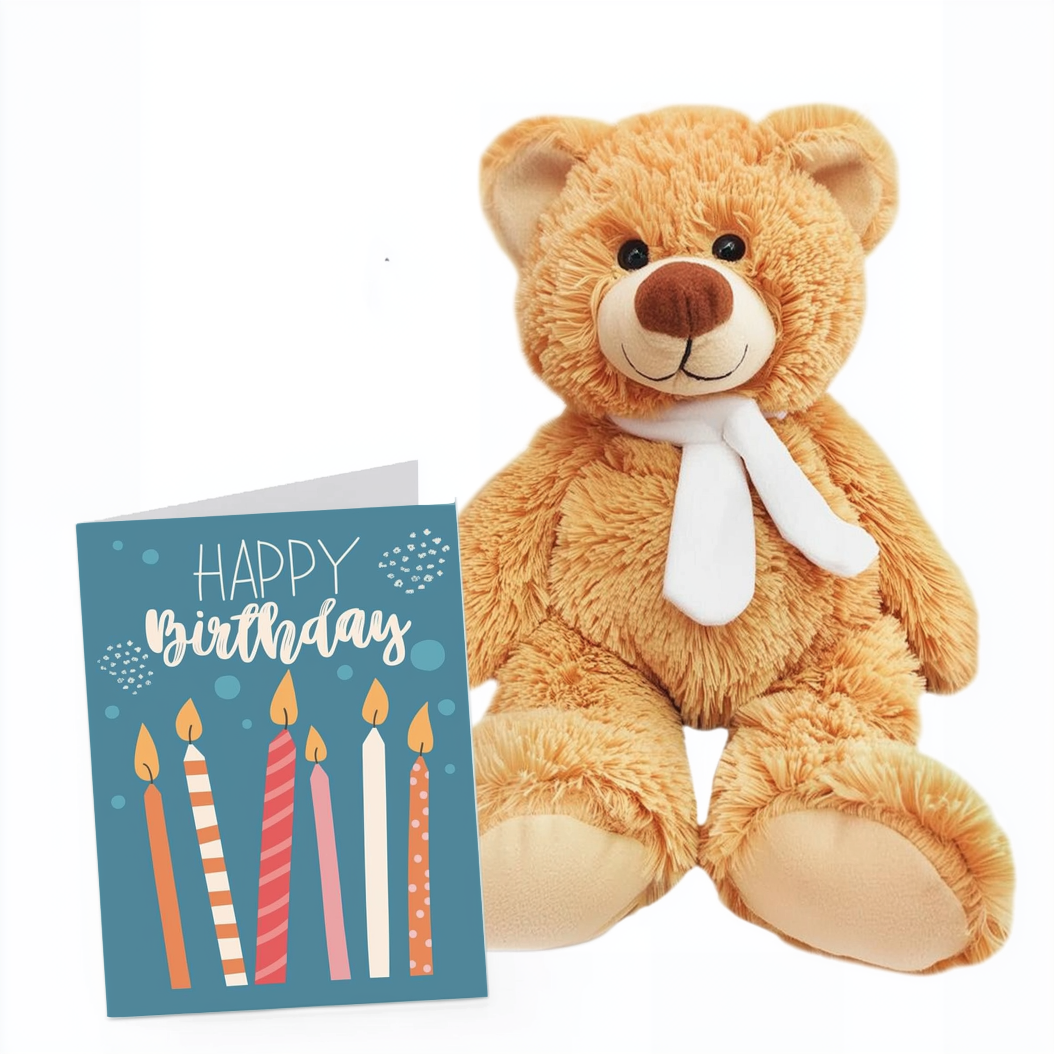 Ensemble Cadeau Anniversaire - Carte et Ours en Peluche