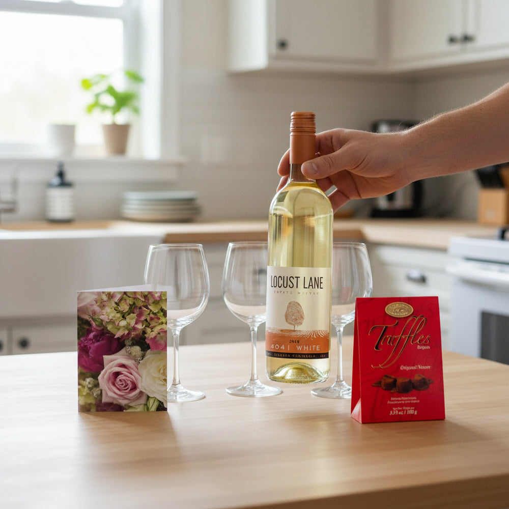 Faites de Chaque Moment une Célébration : Ensemble Vin Blanc & Truffes