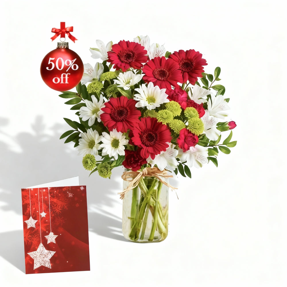 Cloches de Noël festives dans un pot Mason décoratif - Décor de vacances parfait