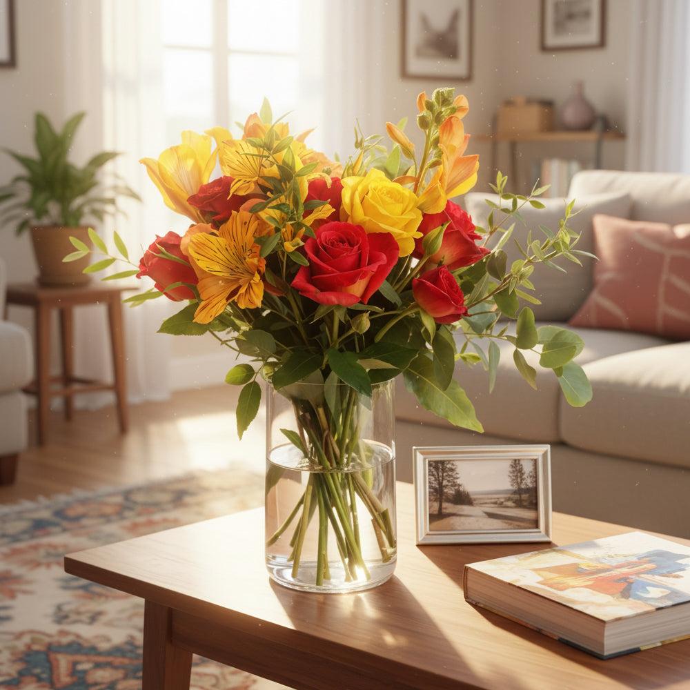 Golden Romance - Flower Delivery New Zealand