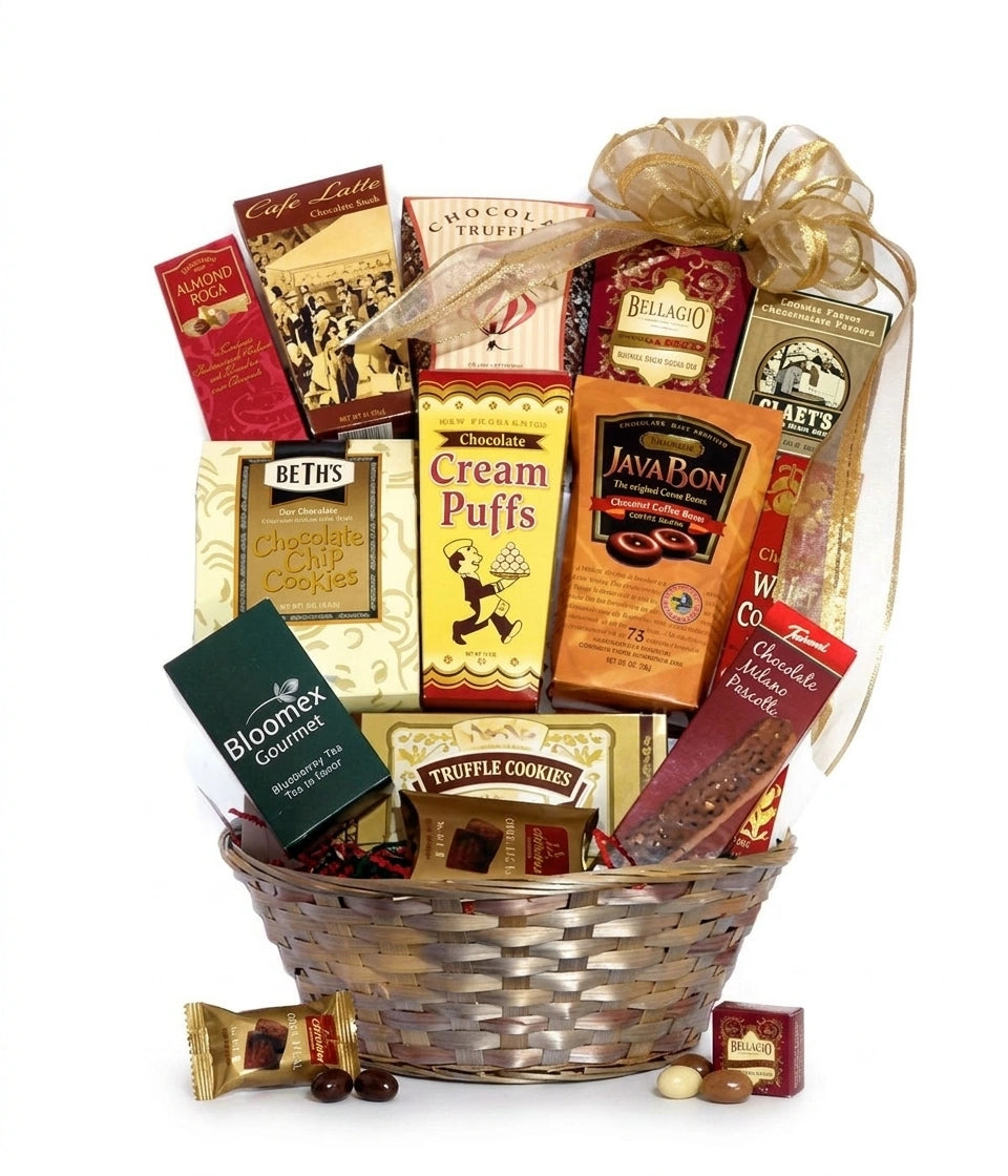 Panier Cadeau Luxury Lindt Lindor - Truffes et Biscuits - Anniversaire