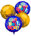 Bouquet de ballons "Prompt rétablissement" - Lot de 4 ballons joyeux