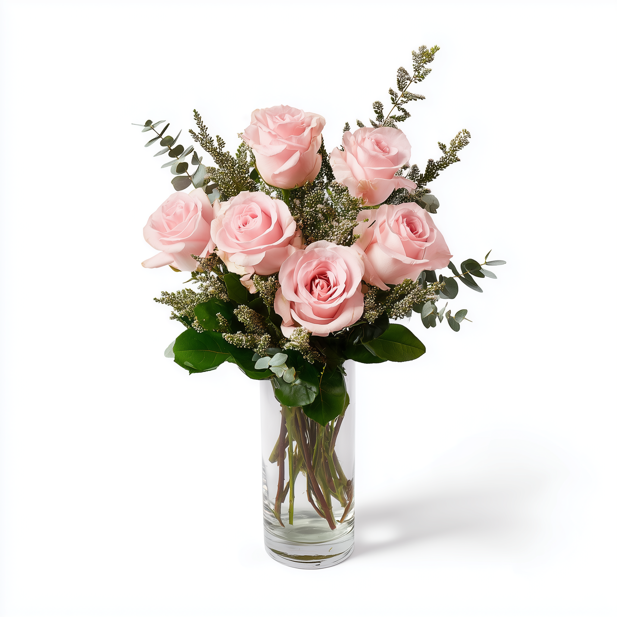 Half Dozen Pink Roses - Flower Delivery New Zealand