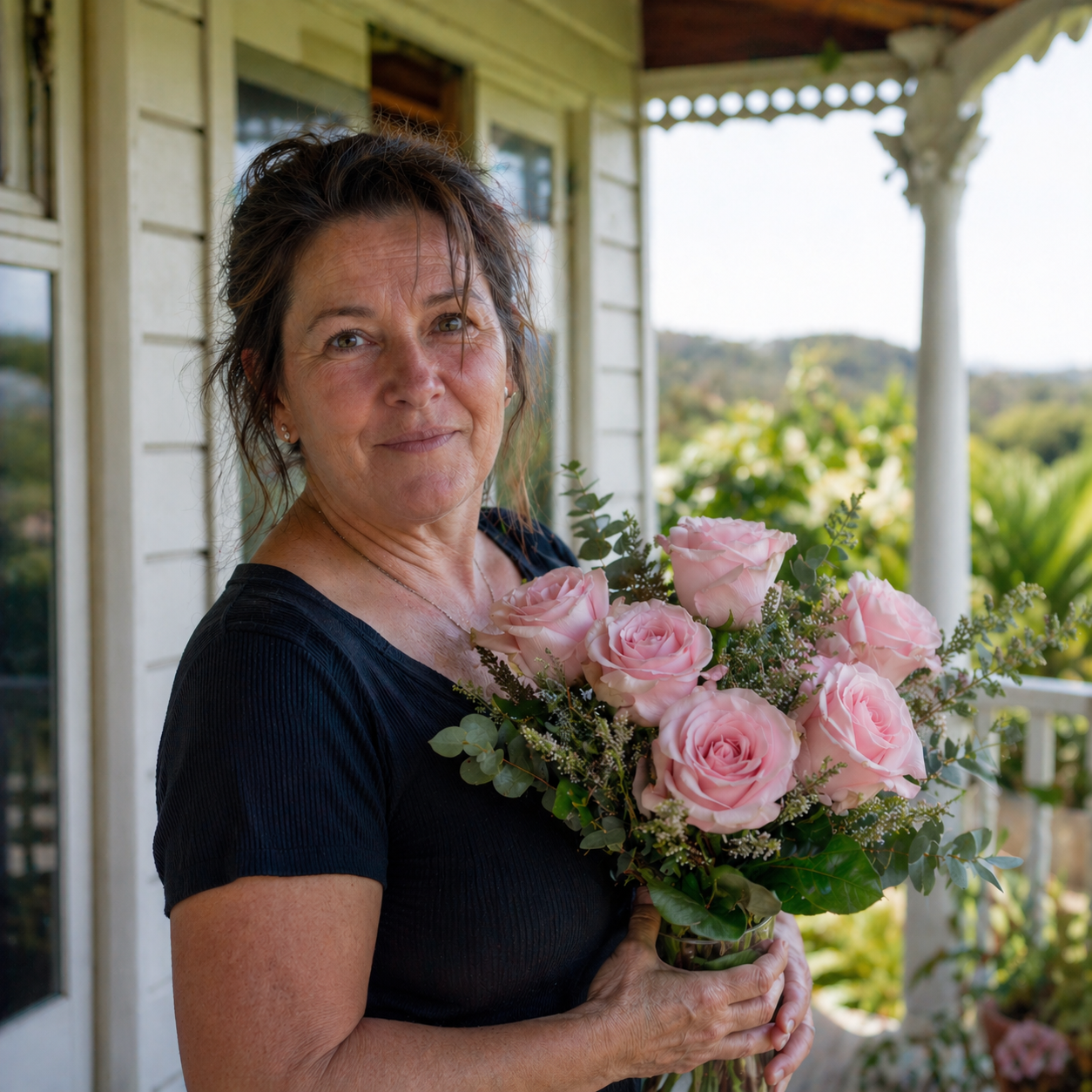 Half Dozen Pink Roses - Flower Delivery New Zealand