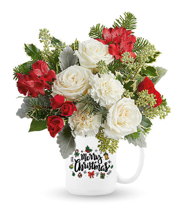 Bouquet Esprit des Fêtes dans une Tasse