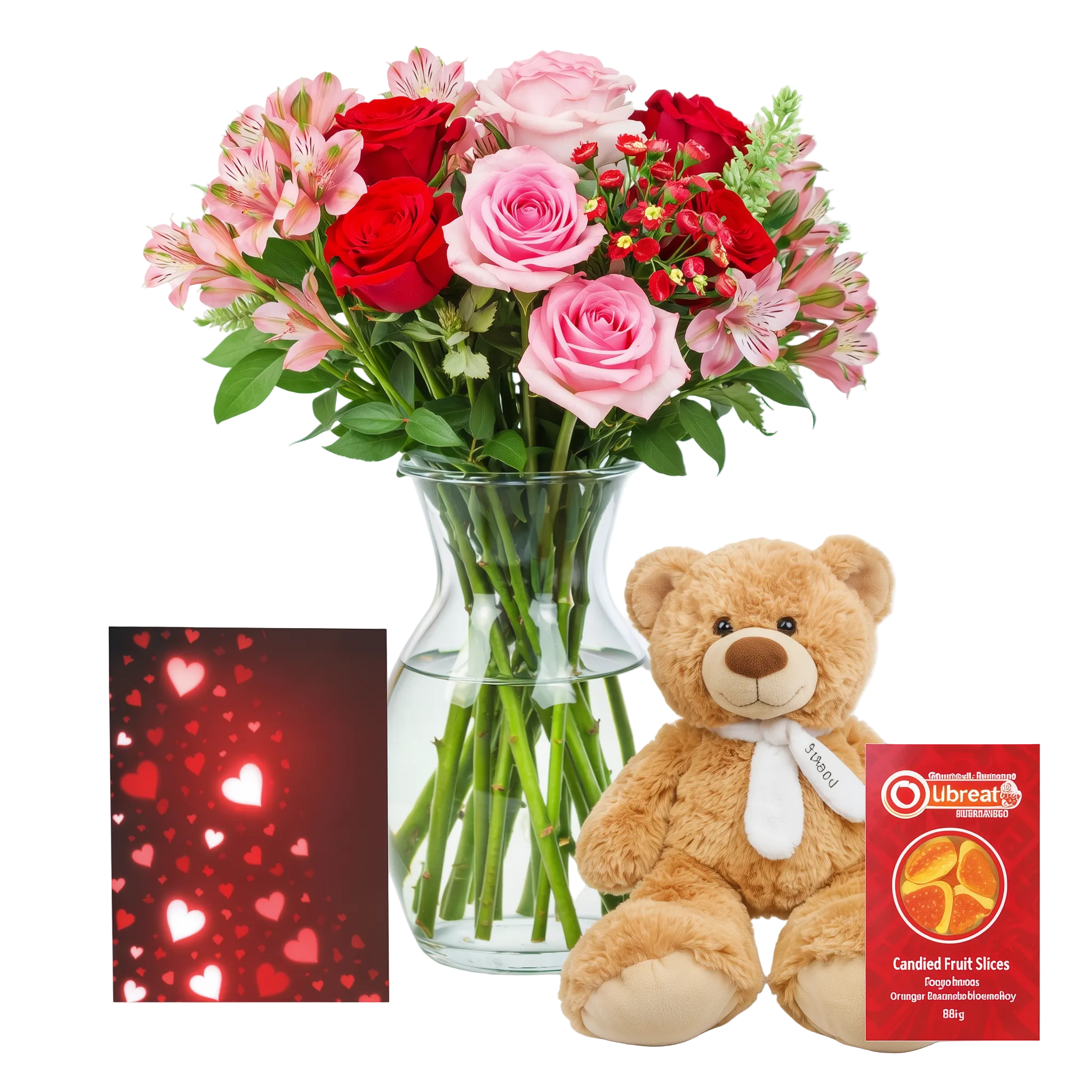 Hugs & Kisses I Combo - Flower Delivery New Zealand