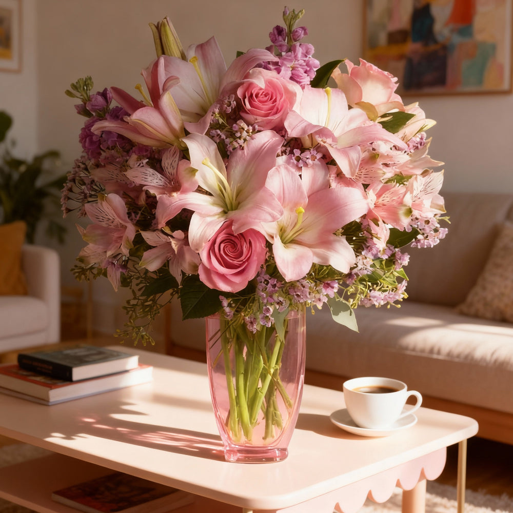 Le Cadeau Parfait: Bouquet Blanc "Rose Chic" -   Nouvelle Naissance