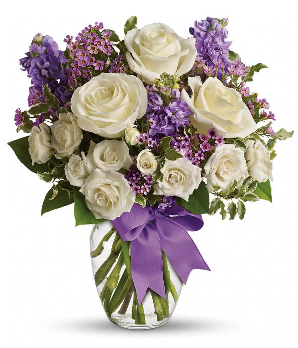 Bouquet Premium "Fleurs de Cerisier" - Roses Blanches - Mariage
