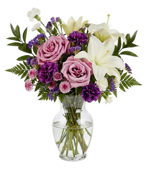 Bouquet Violette et Ivoire