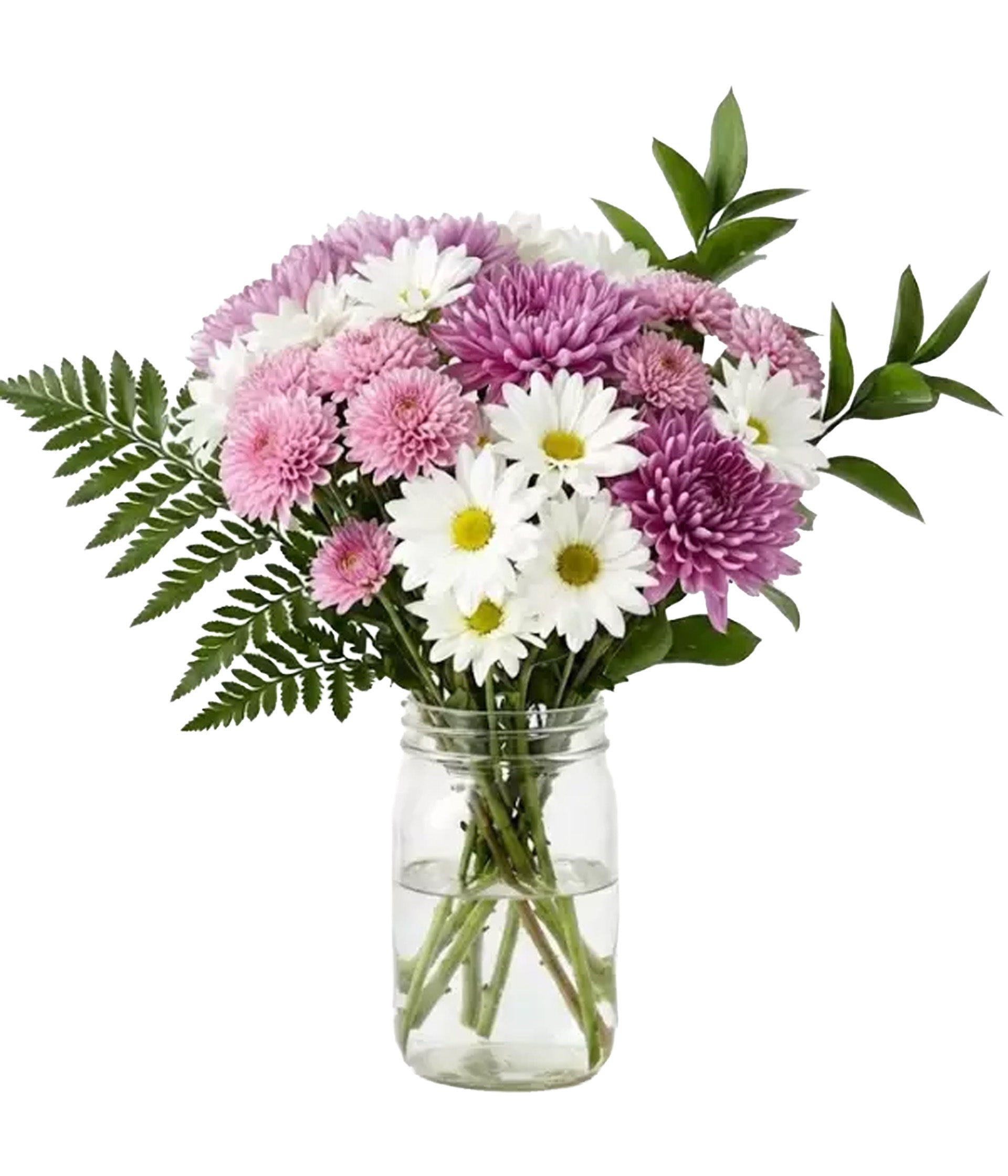 Bouquet de chrysanthèmes pour maman en pot Mason Fleur Québec