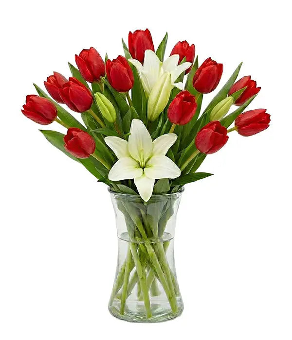 Tulipes rouges et lys blancs, Souffle du printemps