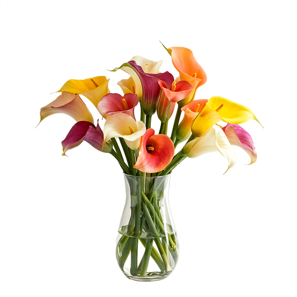 Mini Lys Calla Assortis (10 tiges) – Élégance de Luxe