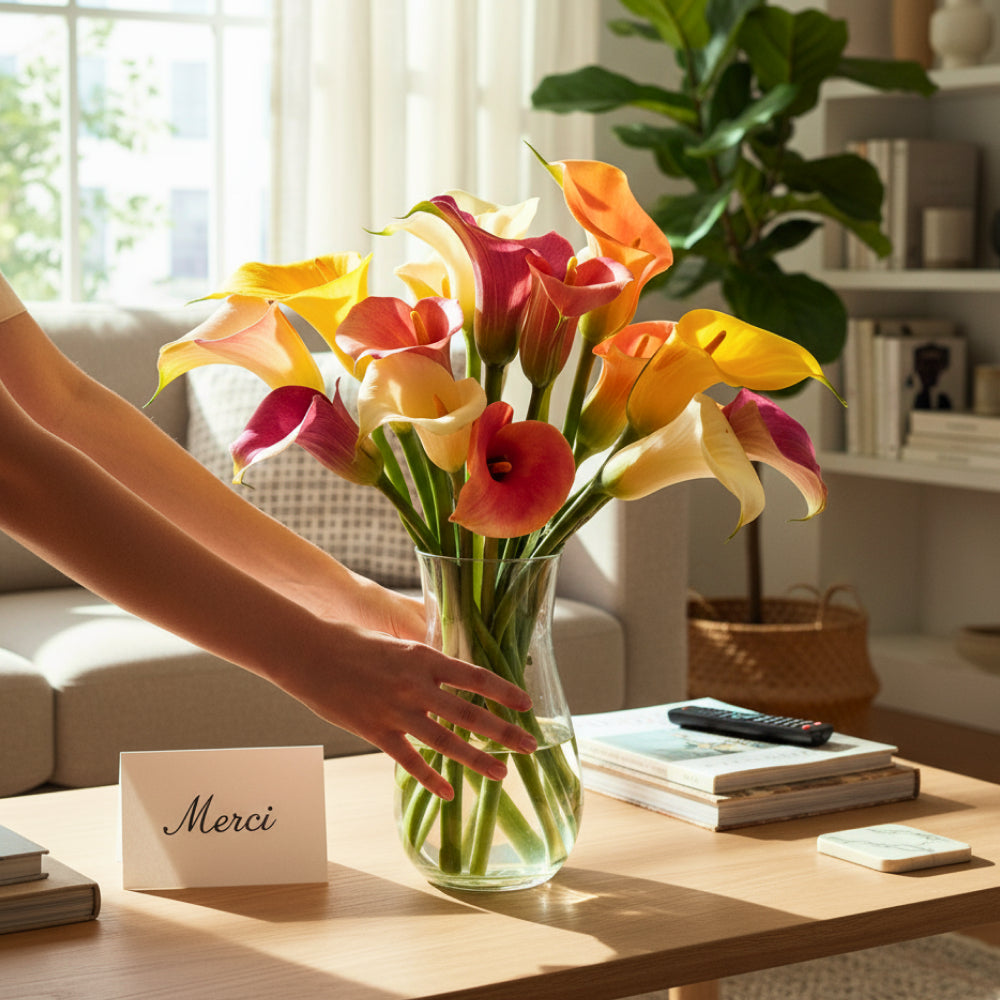 Mini Lys Calla Assortis (10 tiges) – Élégance de Luxe