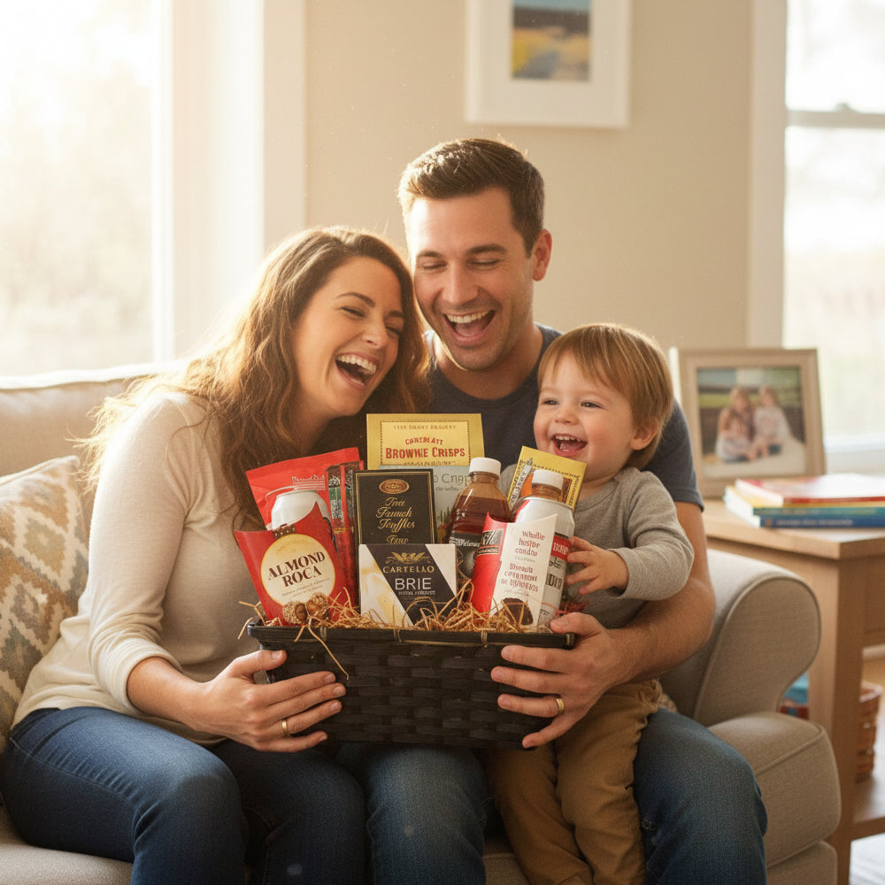 Gourmet Gift Basket - Peanuts, Lindt and Brie - Collection IV