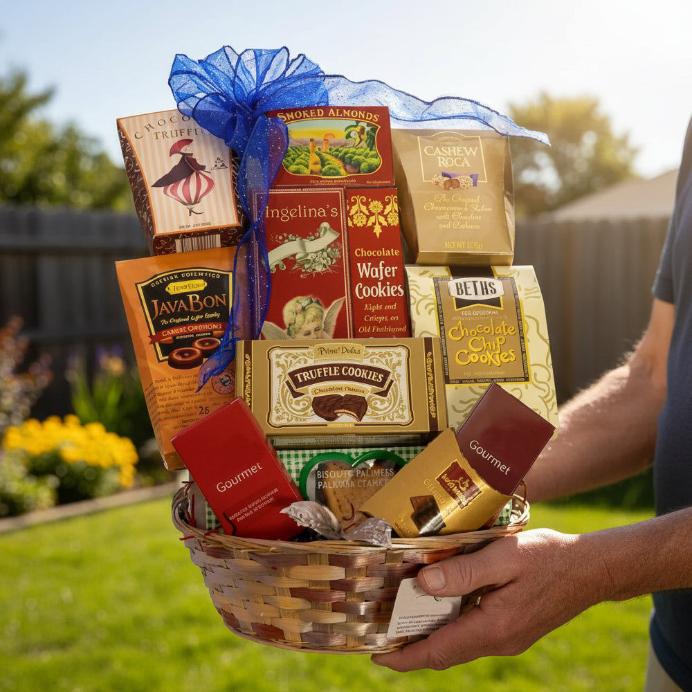 Panier Cadeau Gourmet Italien - Chocolats, Spécialités et Cafés - Collection III